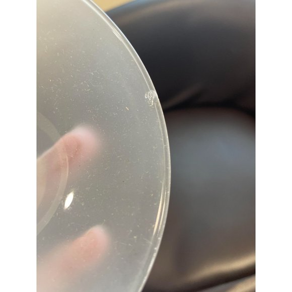 Pair of Frosted Glass MARTINI GLASSES w BLACK Swerve Stem Modern - Picture 9 of 10